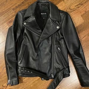 Like New Madewell Ultimate Leather Motorcycle Jacket Size XS